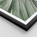 Plakat w ramie 30x40 - Tropikalna Oaza - zielony liść palmy, zieleń - rama czarna
