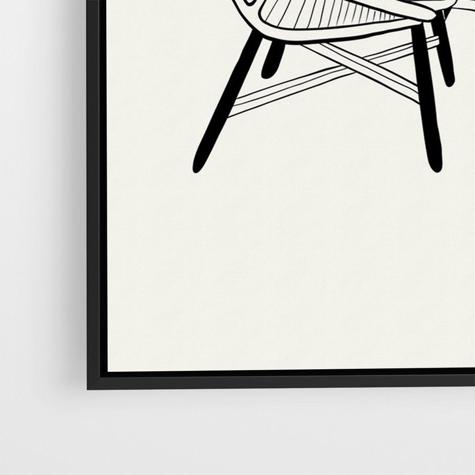 Obraz w ramie 50x70 - Boho Elegancja - boho wnętrze, salon - rama czarna