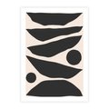 Plakat bez ramy 21x30 - Modernistyczna Abstrakcja w Czerni i Bieli - abstrakcja, czarno biała grafika