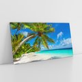 Obraz na płótnie 140x70 - Raj na Malediwach: Plaża, Morze i Palmy - Malediwy, plaża