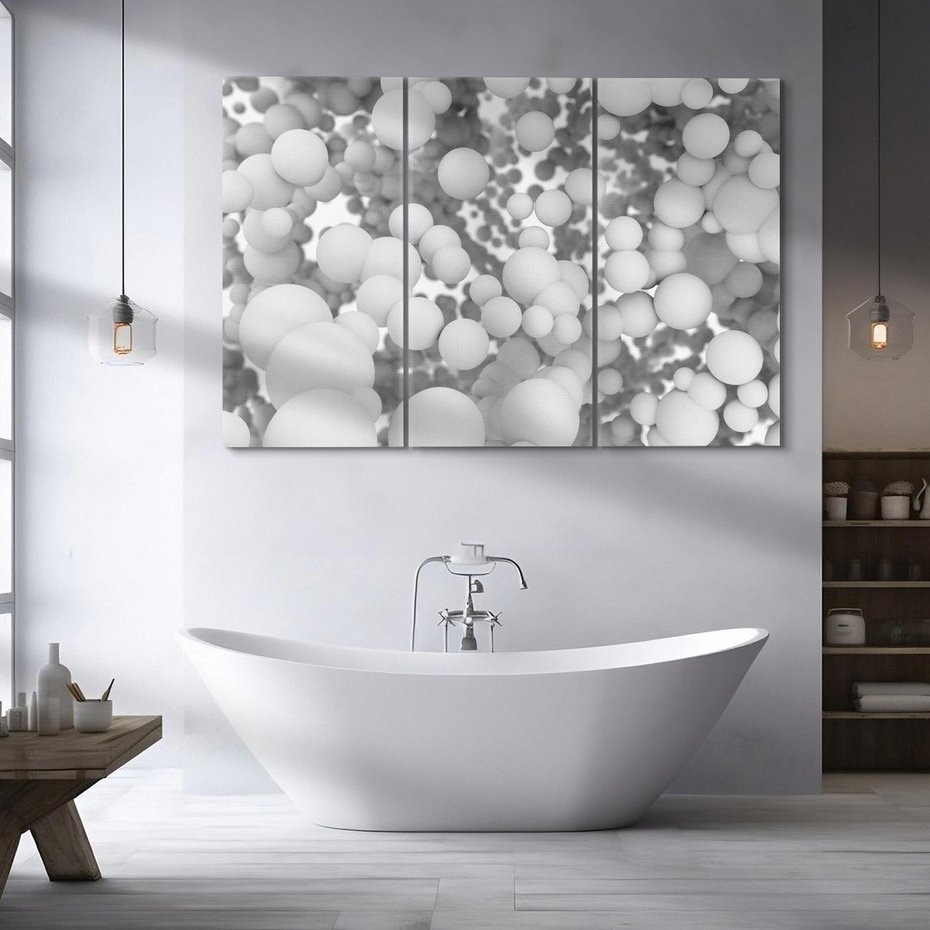 Obraz na płótnie 120x80 - Abstrakcyjne balony w locie - kule, abstrakcja