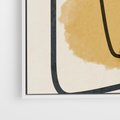 Obraz w ramie 50x50 - Rozkwitające Formy - abstrakcyjne nieregularne kształty, minimalistyczny plakat - rama biała
