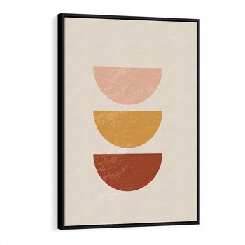 Obraz w ramie 50x70 - Geometryczne Wibracje - boho plakat, geometryczny - rama czarna