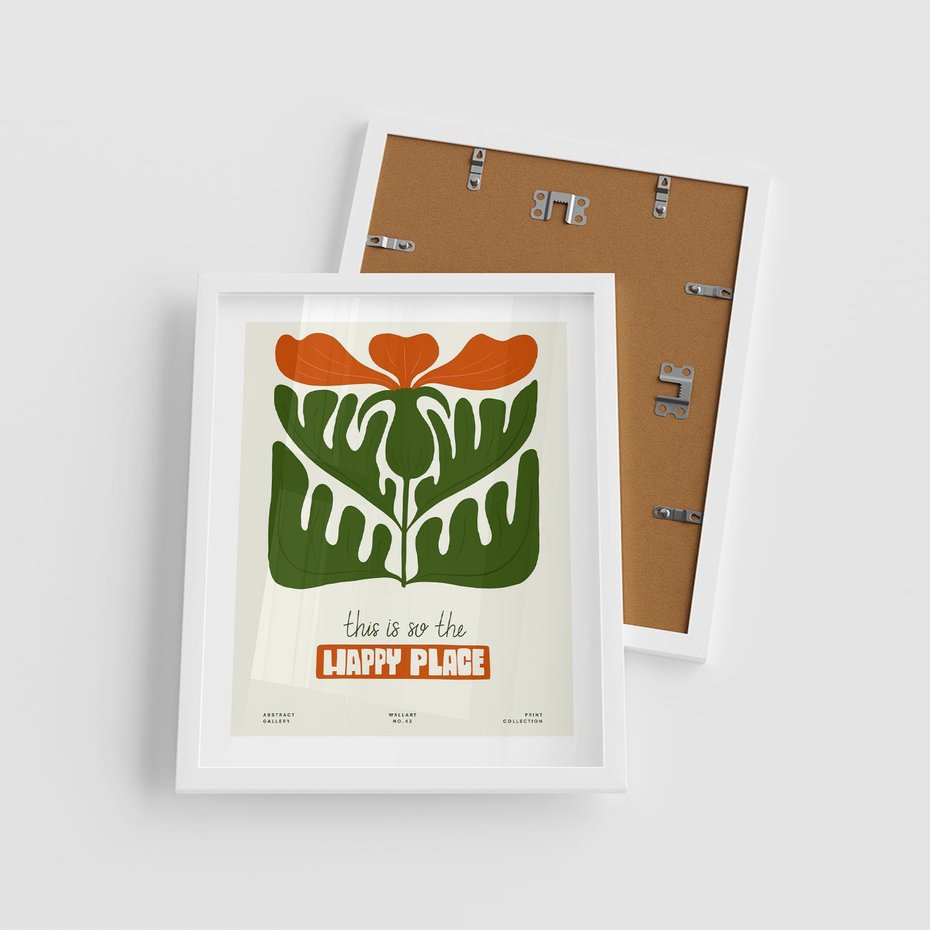 Plakat w ramie 40x50 - Rozkwitająca Gra - kwiaty, nowoczesny plakat - rama biała