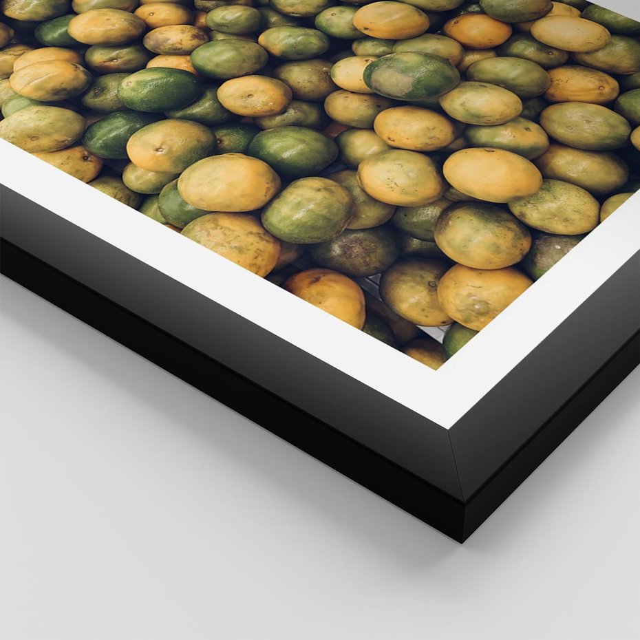 Plakat w ramie 40x50 - Świeżość Cytrusów - cytryny, limonki - rama czarna