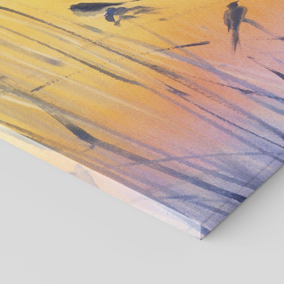 Obraz na płótnie 80x120 - Mistyka Poranka nad Szuwaram - wschód słońca w szuwarach, trawy