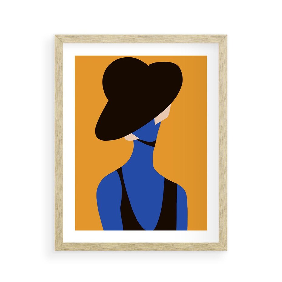 Plakat w ramie 40x50 - Zaklęte Zniknięcie - sztuka nowoczesna, plakat - rama drewno