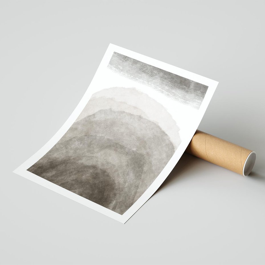 Plakat bez ramy 50x70 - Przenikające Kształty - rozmyte cienie, abstrakcja