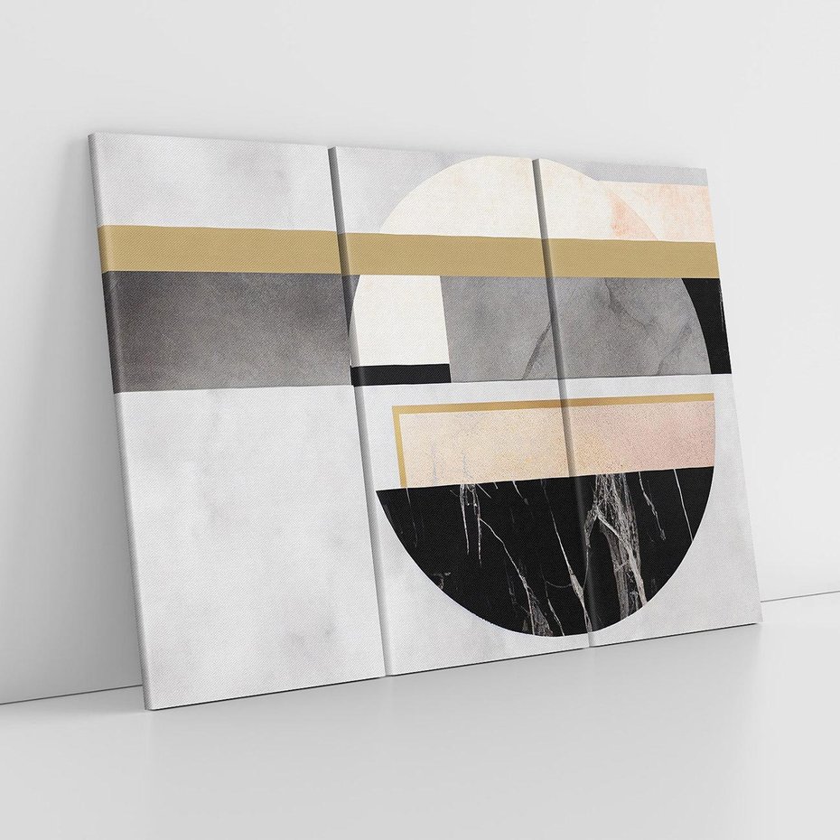 Obraz na płótnie 120x80 - Biało-Czarne Formy - nowoczesna geometria, koło