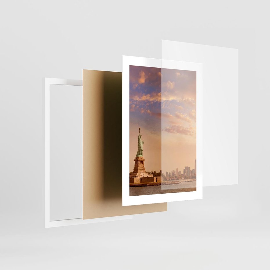Plakat w ramie 30x40 - Statua wolności w Nowym Jorku - Nowy Jork, statua - rama biała