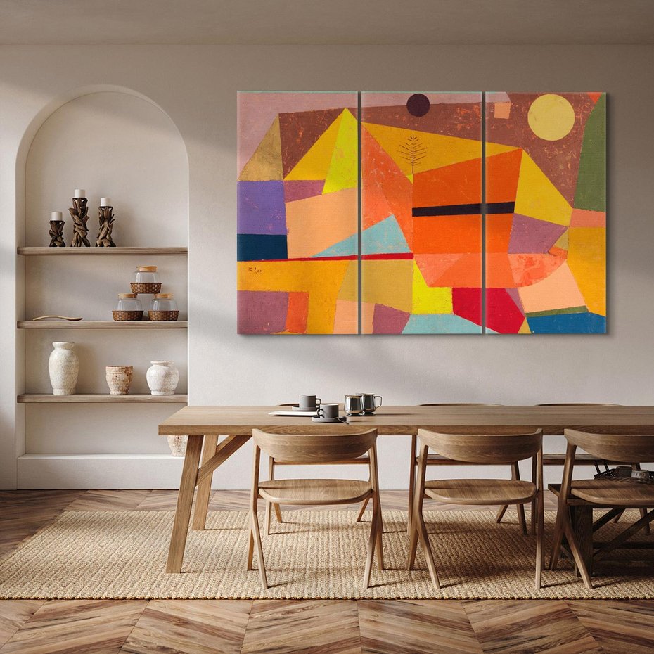 Obraz na płótnie 120x80 - Joyful Mountain Landscape 1929, Paul Klee - Reprodukcja - reprodukcja, obraz na płótnie