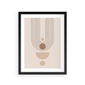Plakat w ramie 30x40 - Strukturalne Kształty Postępu - boho plakat, minimalizm - rama czarna