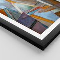 Plakat w ramie 50x70 - Geometria abstrakcji - abstrakcja, geometria - rama czarna