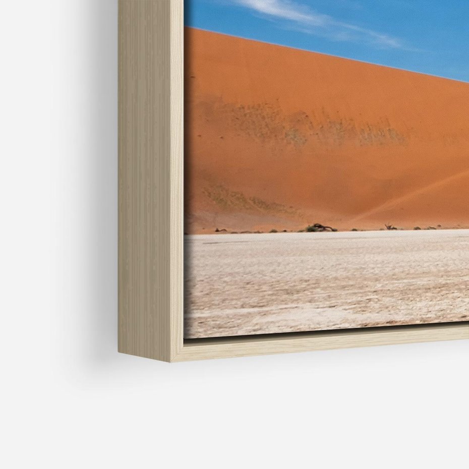 Obraz w ramie 70x50 - Słońce i Suche Drzewo - pustynia, suche - rama drewno