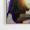 Obraz w ramie 50x50 - Taniec tęsknot - zdjęcie w stylu retro, dodane kolorowe akcenty - rama drewno