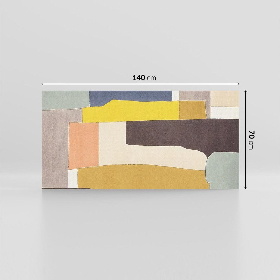 Obraz na płótnie 140x70 - Pasy Abstrakcji - kolorowe pasy, plamy koloru