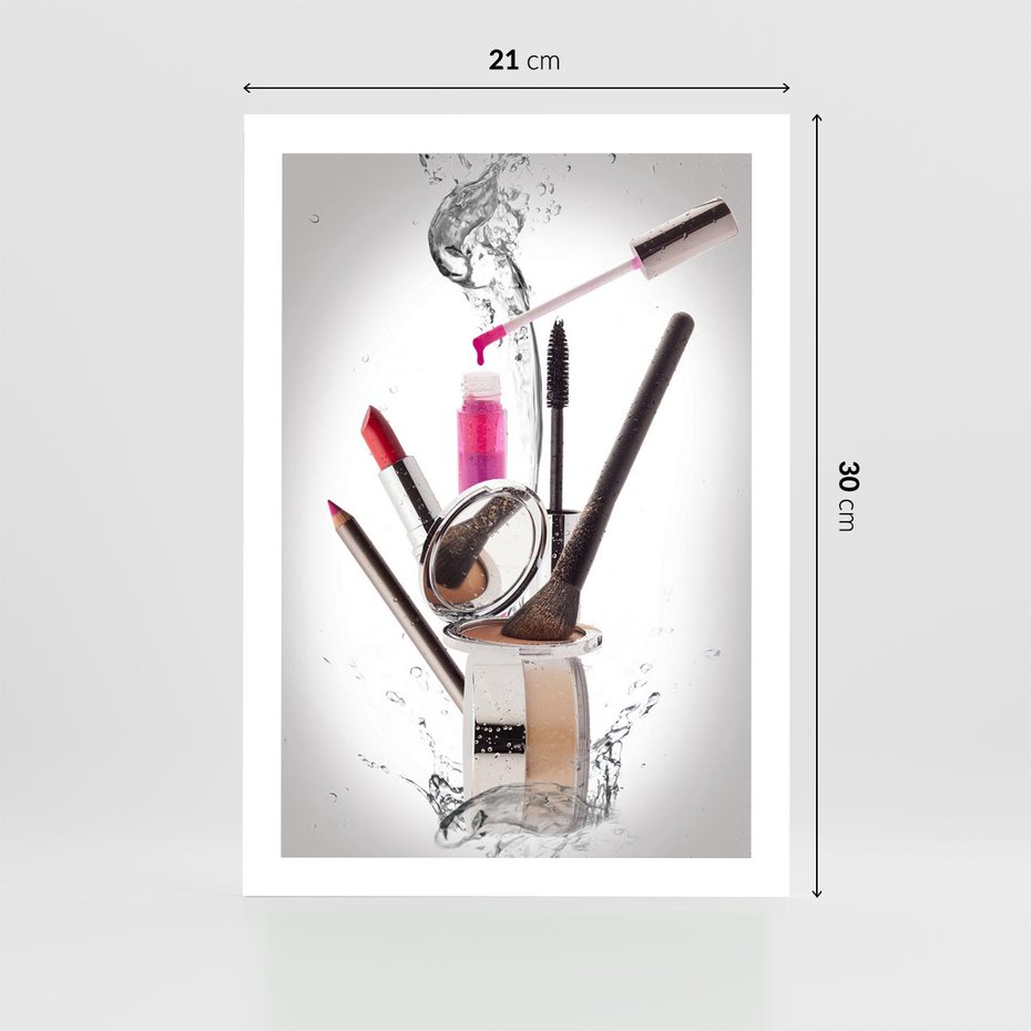 Plakat bez ramy 21x30 - Moda, makijaż i relaks - moda, makijaż