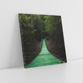 Obraz na płótnie 50x50 - Most linowy w lesie - most, linowy