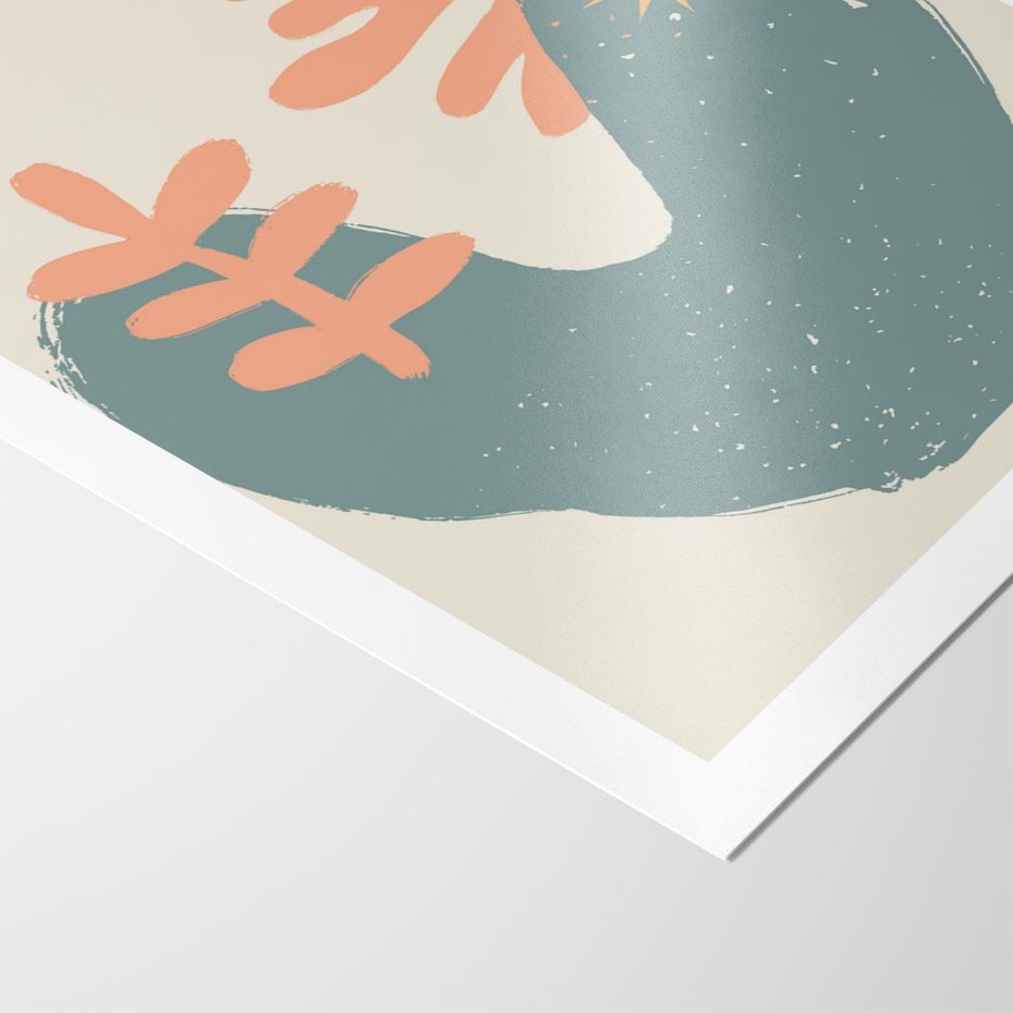 Plakat bez ramy 21x30 - Energetyczne Kształty - boho formy, kształty