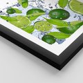 Plakat w ramie 40x50 - Cytrusowa Świeżość - limonki, cytryny - rama czarna