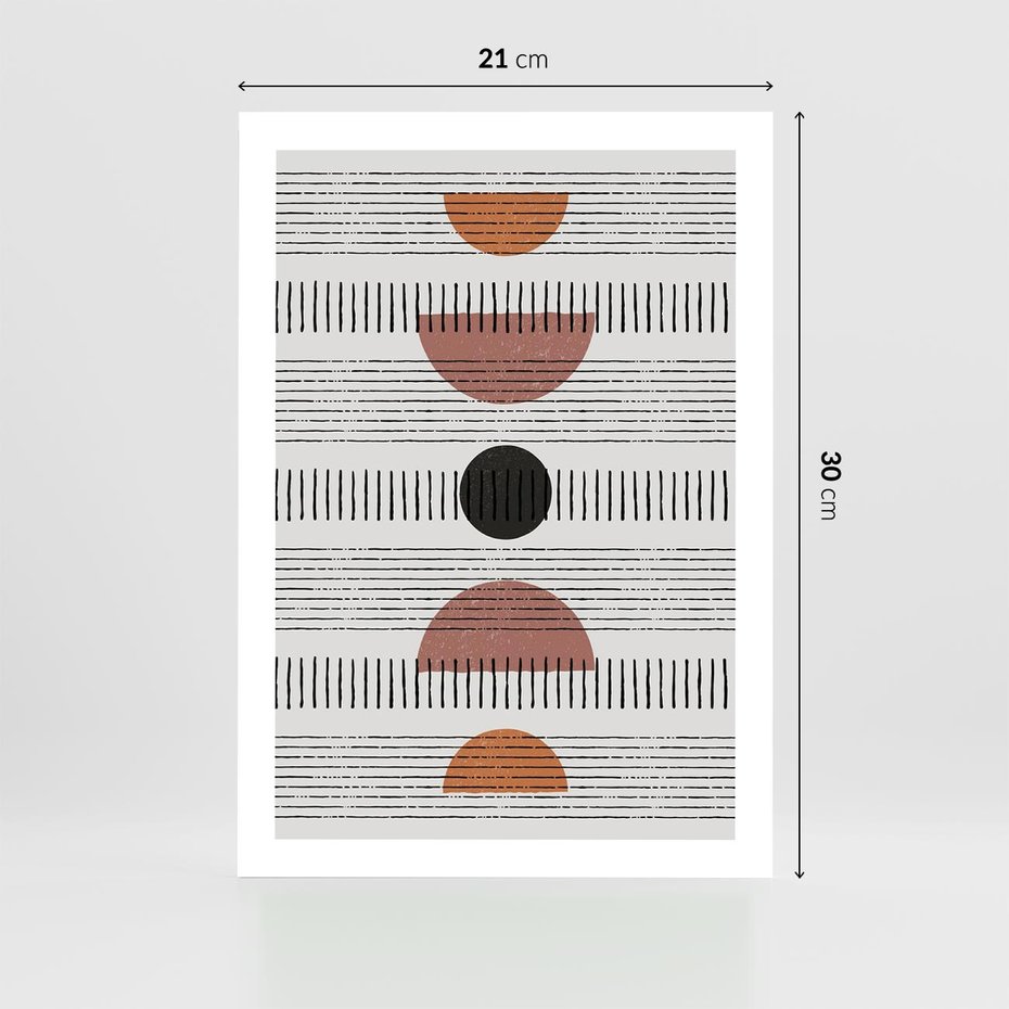 Plakat bez ramy 21x30 - Plakat w Stylu Abstrakcji - geometryczna grafika, plakat