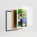 Plakat w ramie 50x70 - Kwiatowy Taniec - motyl, kwiaty - rama czarna