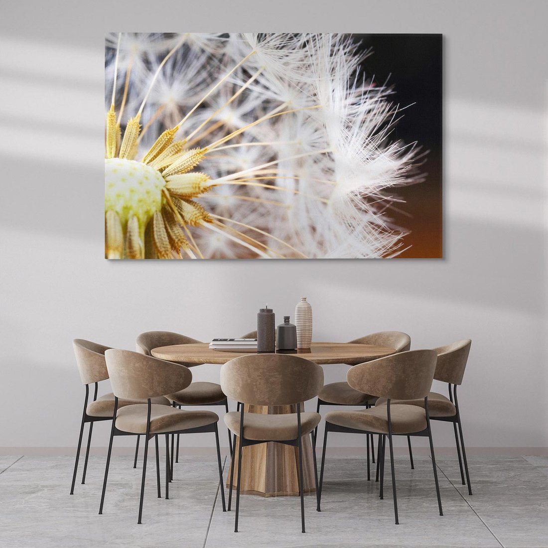 Obraz na płótnie 120x80 - Dmuchawiec: lekkość natury - dmuchawiec, natura