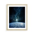 Plakat w ramie 40x50 - Wędrówka przez galaktyki - ziemia, kosmos - rama drewno