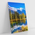 Obraz na płótnie 80x120 - Górskie piękno - góry, jezioro