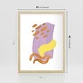 Plakat w ramie 30x40 - Kolorowe Pastelowe Spektrum - akwarela, minimalizm - rama drewno