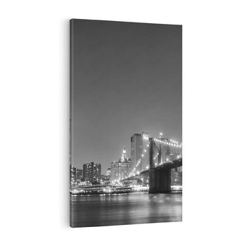 Obraz na płótnie 70x100 - Most w nocnym blasku - Nowy Jork, most