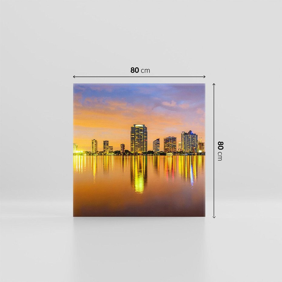 Obraz na płótnie 80x80 - miasto świateł - Miami, Floryda