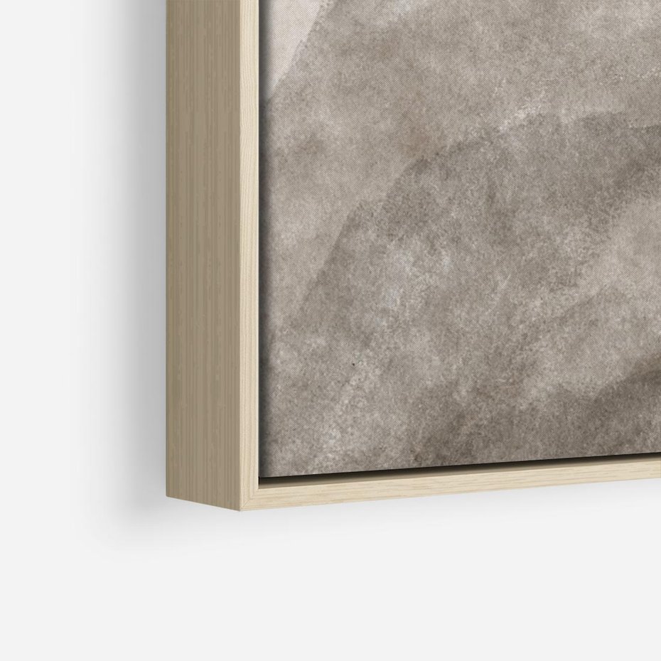 Obraz w ramie 80x80 - Przenikające Kształty - rozmyte cienie, abstrakcja - rama drewno