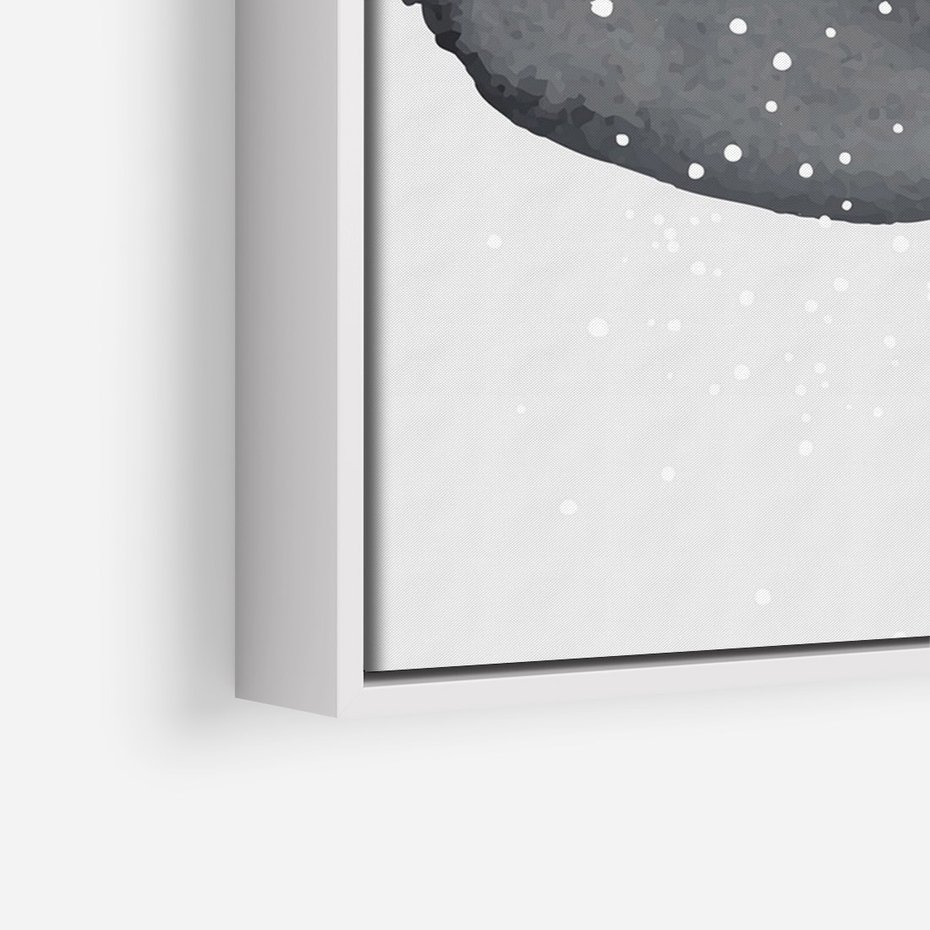 Obraz w ramie 70x100 - Impresje Harmonii - abstrakcyjne plamy akwarelowe, czarny szkic - rama biała