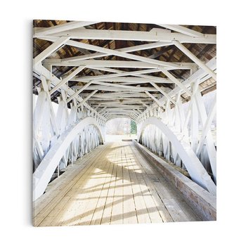 Obraz na płótnie 70x70 - Klimatyczny most w Ameryce - stary most, Ameryka