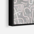 Obraz w ramie 50x50 - Sploty odblasków i zawirowań - abstrakcyjne rysunki, wzorek - rama czarna
