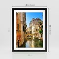 Plakat w ramie 40x50 - Magia Kanałów Weneckich - Wenecja, kanały - rama czarna