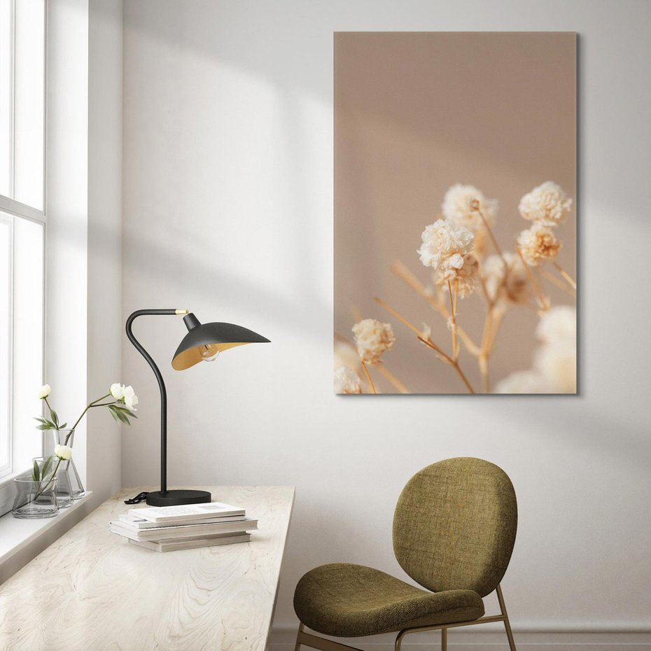 Obraz na płótnie 80x120 - Przezroczyste piękno - gipsówka, suche