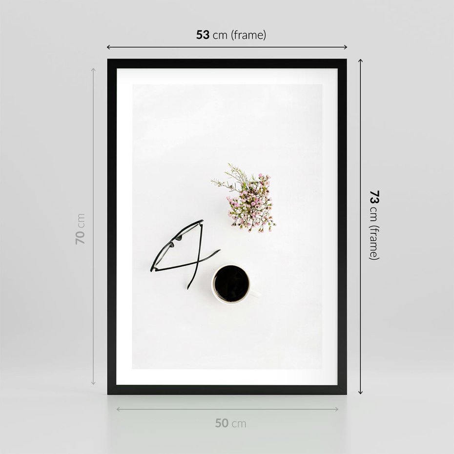Plakat w ramie 50x70 - Codzienne Radości - kompozycja, bukiet - rama czarna