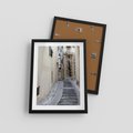 Plakat w ramie 30x40 - Uroki Włoskiej Uliczki - włoska, uliczka - rama czarna