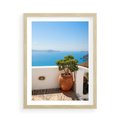 Plakat w ramie 50x70 - Santorini - oaza greckiej wyspy - Santorini, grecka - rama drewno