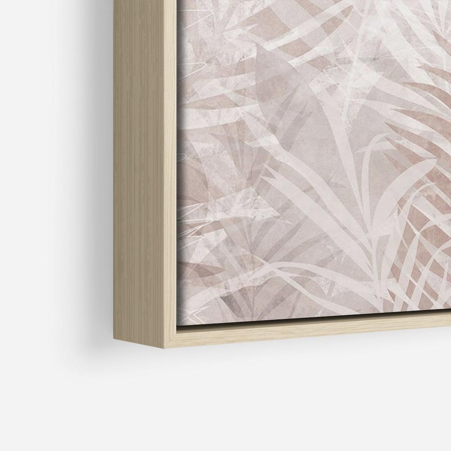 Obraz w ramie 100x70 - Pejzaż zaklętych uczuć - monochromatyczne, w odcieniach beżu - rama drewno