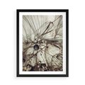 Plakat w ramie 50x70 - Lekkie dmuchawce - dmuchawce, krople - rama czarna