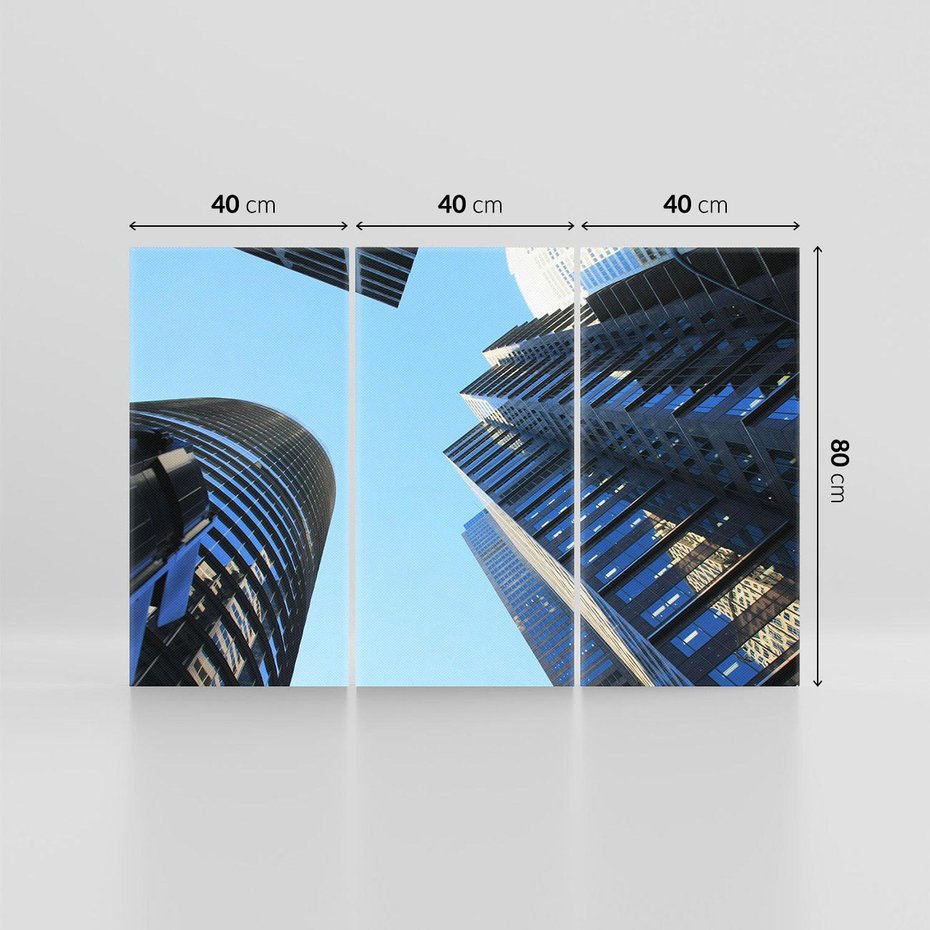 Obraz na płótnie 120x80 - Architektura wieżowców - Architektura, wieżowce