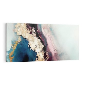 Obraz na płótnie 140x70 - Elegancki Impuls - abstrakcyjne plamy, rozlana farba