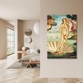 Obraz na płótnie 50x70 - "Narodziny Wenus" (1485), Sandro Botticelli - Reprodukcja - reprodukcja, obraz na płótnie