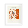 Plakat w ramie 40x50 - Pastelowa Siła Miłości - miłość, love - rama biała