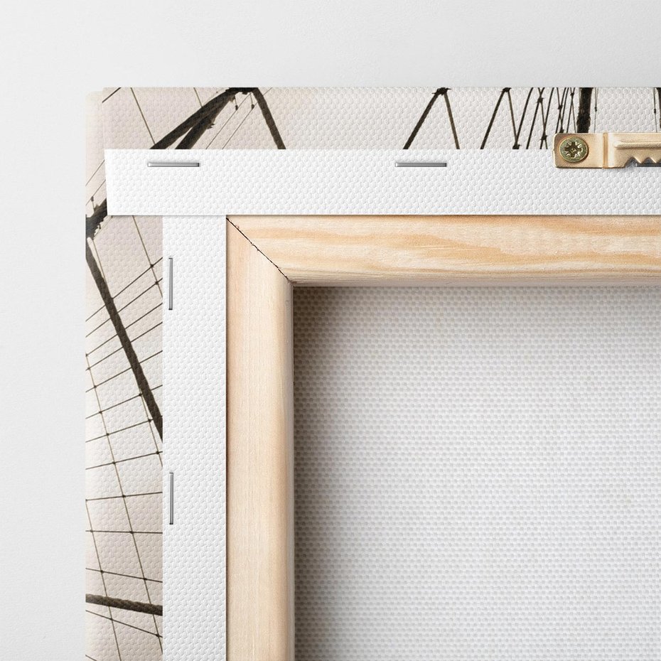 Obraz na płótnie 120x80 - Most z linami pod niebem - USA - most, liny