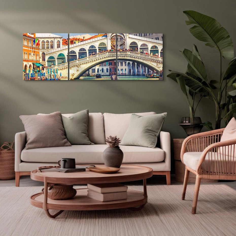 Obraz na płótnie 120x40 - Romantyczna przejażdżka gondolą w Wenecji - Wenecja, gondola