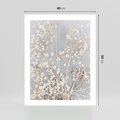 Plakat bez ramy 40x50 - Białe Drobne Kwiaty - gipsówka, białe drobne kwiatki